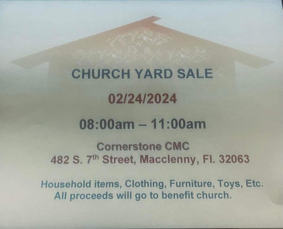 Cornerstone CMC of Macclenny Church Yard Sale