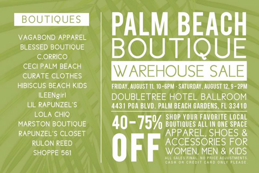 Palm Beach Boutique Warehouse Sale