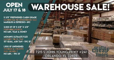 Really Cheap Floors Warehouse Sale  - Orlando