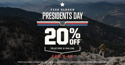 5.11 20% Off Presidents Day Sale - Jacksonville