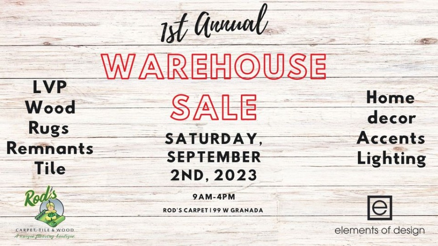 1st Annual Warehouse Sale