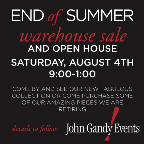 John Gandy Events Warehouse Sale