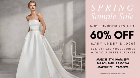 Bridal Gallery of Orlando Spring Sample Sale