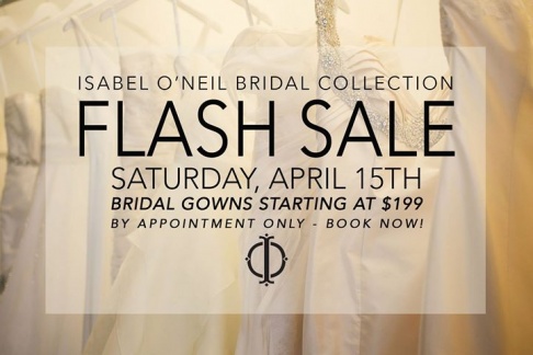 Isabel O'Neil Bridal Collection flash sale